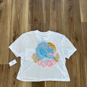 Volcom White Graphic T-Shirt Volcation Pocket Dial T Size Large NWT